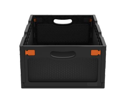 Ящик складной с перфорированными стенками и кнопками-фиксаторами АП 493, комплект 7 штук