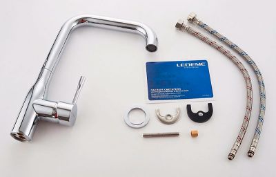 СМЕСИТЕЛЬ ДЛЯ КУХНИ LEDEME L4698M, БЕЖЕВЫЙ МАТОВЫЙ, ВЫСОКИЙ ИЗЛИВ