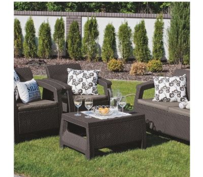 Комплект садовой мебели Keter CORFU II SET brown