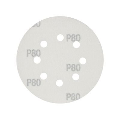 Круг шлифовальный PATRIOT на липучке, 125мм, Р80, 8 отверстий, 5 шт в упаковке