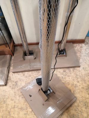 Мобильная стойка для дезинфекции рук в комплекте с сенсорным диспенсером