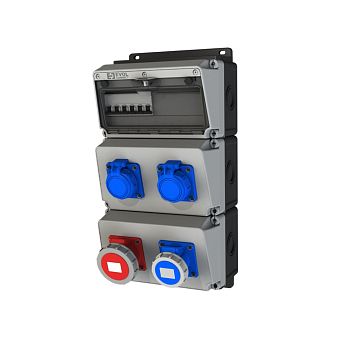 Навесной щит с розетками 220В + 380В EVOL BlockBox 0104-022-1