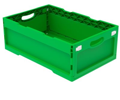 Ящик складной с кнопками-фиксаторами (ударопрочный, морозостойкий) АП 488, комплект 7 штук