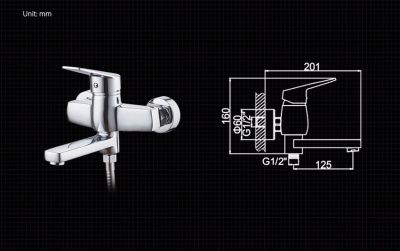 СМЕСИТЕЛЬ ДЛЯ ВАННЫ LEDEME L3140, ЭКО-КАРТРИДЖ, КОРОТКИЙ ИЗЛИВ