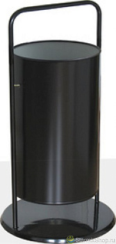 Мобильная уличная урна серии "СтритЛайн" из оцинкованной стали с полимерным покрытием СЛ3-300 (СШ-163) бордо