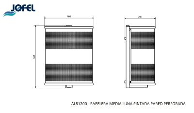 Урна поворотная, настенная Jofel AL81200 40л