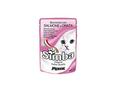 Simba Cat Pouch паучи для кошек лосось с камбалой 100г