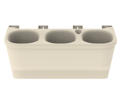 Фитомодуль с системой прикорневого полива 2л х3 (настенное кашпо) (59х25х27 см) (слоновая кость), комплет 9 шт