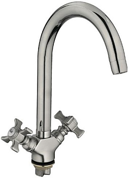 СМЕСИТЕЛЬ ДЛЯ КУХНИ LEDEME L4311A-2, ЛИТОЙ ИЗЛИВ