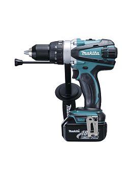 Ударная дрель-шуруповерт аккумуляторная Makita DHP458RFE LXT 18В, 2х3.0 Ач, 91 Нм, 2000 об/мин