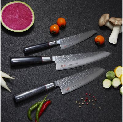 Нож кухонный Сантоку SUNСRAFT (Senzo Classic) 17 см, SZ-04