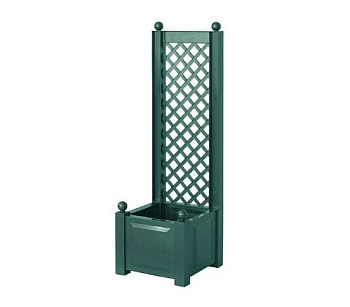 Маленький ящик для растений с шпалерой 43 см, зеленый