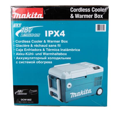 Холодильник аккумуляторный с функцией подогрева DCW180Z 18 В, DС - 12В, AC - 220В, 20 л, без акб и ЗУ