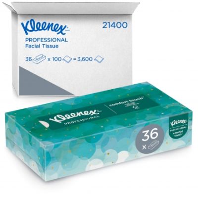 Гигиенические салфетки настольные Kimberly-Clark Клинекс 21400, двухслойные