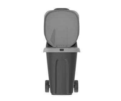 Тележка садовая с зажимом для пакета и крышкой 38л чёрная