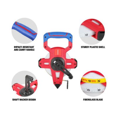 Лента измерительная 50 м из стекловолокна с открытой катушкой WORKPRO