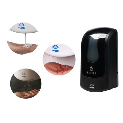Диспенсер BINELE eSoap картриджный для жидкого мыла сенсорный 1л. черный, арт. DE12BB