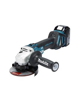 Угловая шлифмашина аккумуляторная Makita DGA511RT LXT 18В, 125 мм, 3000 - 8500 об/мин, 1х5.0 Ач Li-ion