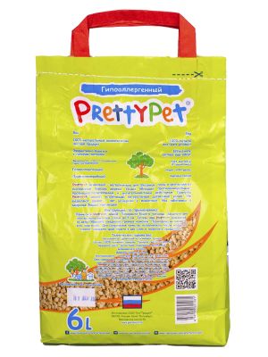 PrettyCat наполнитель для грызунов и птиц ОСИНОВЫЙ 6 л/2 кг