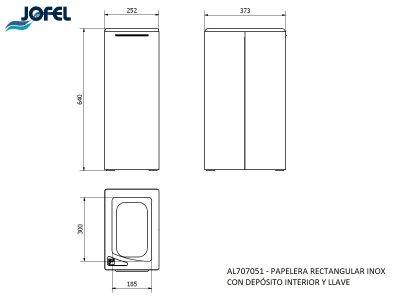 Ведро для раздельного сбора отходов Jofel AL707051 40л