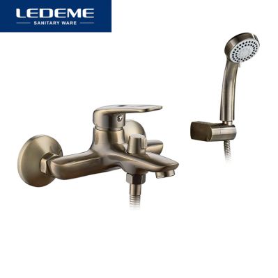 СМЕСИТЕЛЬ ДЛЯ ВАННЫ И ДУША LEDEME L3248C, БРОНЗА, КОРОТКИЙ ИЗЛИВ