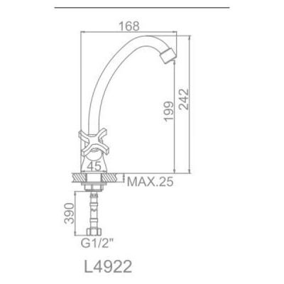 СМЕСИТЕЛЬ ДЛЯ КУХНИ LEDEME L4922
