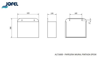 Урна настенная Jofel AL71600 10 л