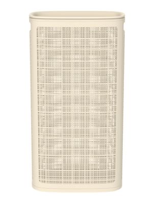 Плетёная корзина для белья сборная «Лён» 60 л (43х20х80 см) слоновая кость