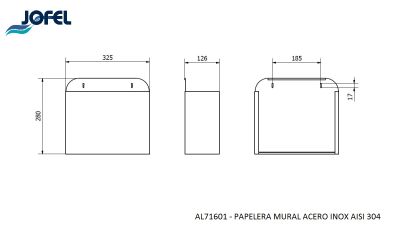 Урна настенная Jofel AL71601 10 л