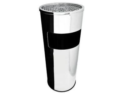 Урна G-teq с пепельницей нержавеющая сталь 27л (240х600мм)