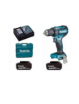 Дрель-шуруповерт аккумуляторная Makita DDF485RFE LXT 18В, 2х3.0 Ач Li-ion, 50 Нм, 1900 об/мин