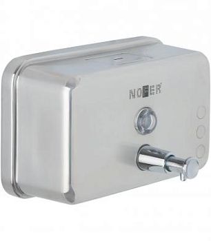 Диспенсер для мыла INOX Nofer матовый горизонтальный 1200 мл, с пластиком внутри 03042.S