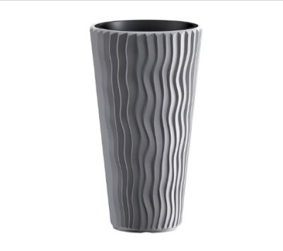 Кашпо для цветов Prosperplast Sandy Slim 45+18л, серый