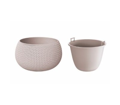 Кашпо для цветов Prosperplast Splofy Bowl 9л, мокко