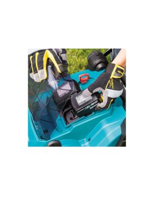 Газонокосилка аккумуляторная Makita DLM382PM2 LXT 36В/2х18В, ширина 38 см, травосборник 40л, 2 в 1, 2x4 Ач; без ЗУ