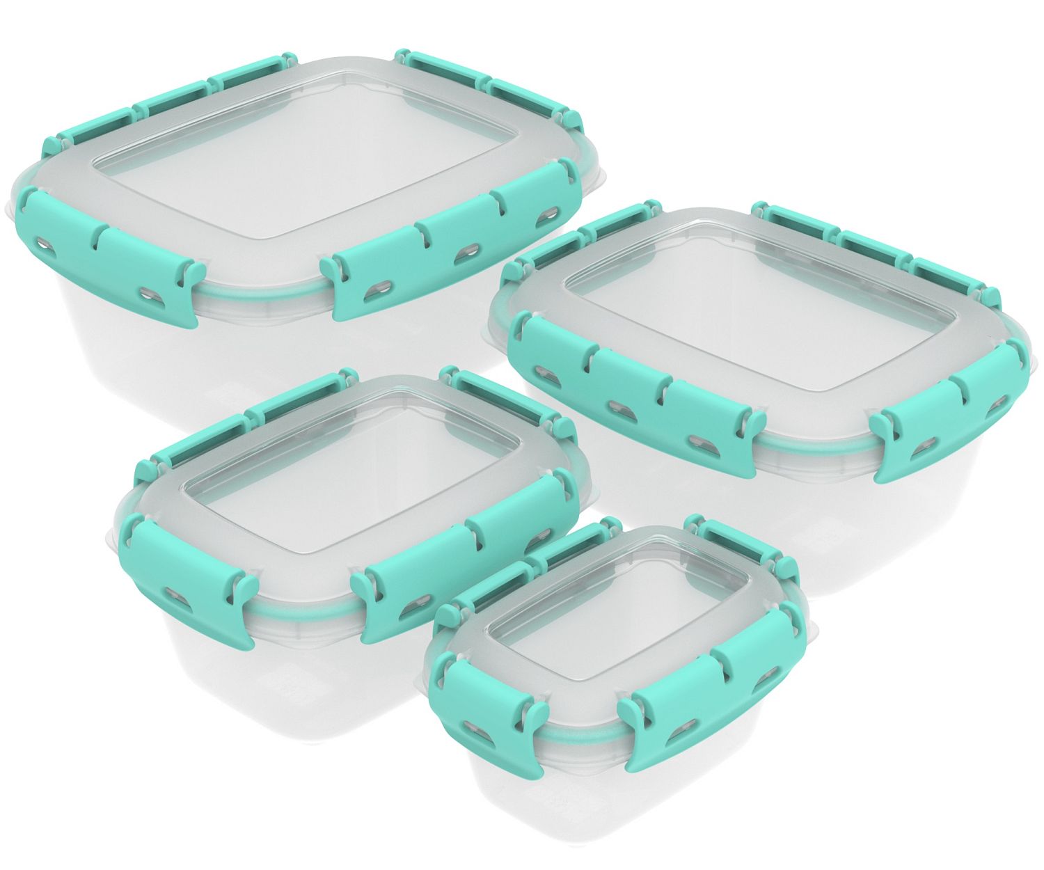 Набор контейнеров с уплотнителем №2 (0,38л; 0,8л; 1,5л; 2,5л) 4 шт