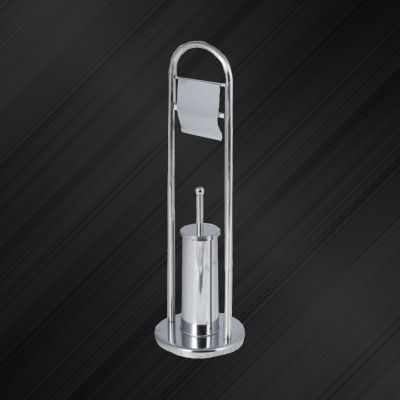 Держатель для бумаги и ершика напольный металлический "SOLINNE", 11163