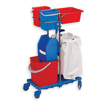 Многофункциональная уборочная тележка 04.188м  Основание металлическое