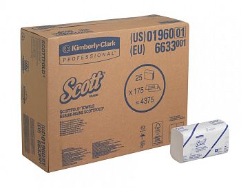 Бумажные полотенца в пачках Kimberly-Clark SCOTT Scottfold 6633