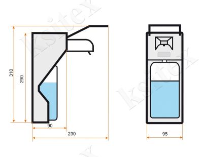 Дозатор жидкого мыла локтевой Ksitex SM-1000