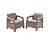 Кресла садовые Keter CORFU II DUO cappuccino 2 шт