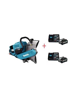 Аккумуляторный резчик Makita CE001GD402 XGT BL 2x36В, d-355x25,4мм, рез 127мм, 5300 об/мин, набор для воды, AFT, WG, 2x4.0Ач, 2xDC40RA