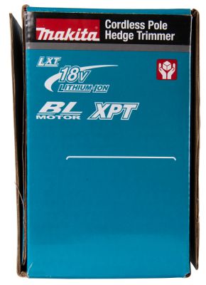 Кусторез аккумуляторный штанговый Makita DUN500WZ LXT 18В, 50 см, 4400 рез/мин, диам. реза. 23,5 мм, поворотная режущая головка 6 ст без акб и з/у