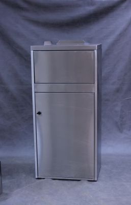 Урна для фудкорта «Мега-2» шлифованная 120 л.