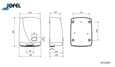 Электрическая сушилка для рук Jofel AA13000
