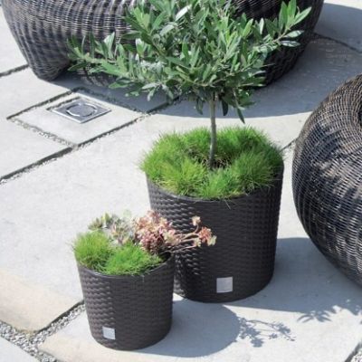 Кашпо для цветов Prosperplast Rato Round 37,65+35л, венге