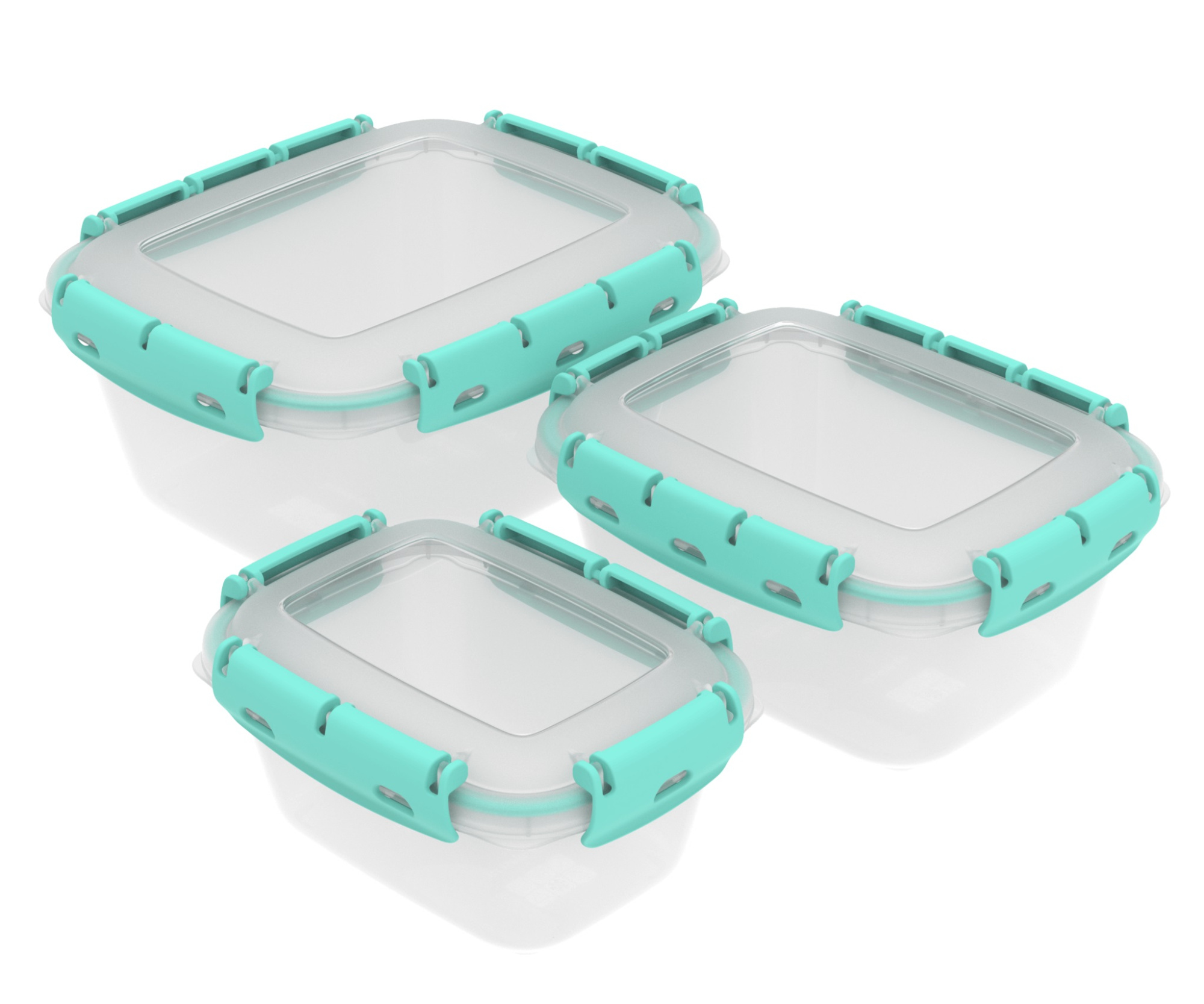 Набор контейнеров с уплотнителем №4 (0,8л; 1,5л; 2.5л) 3 шт