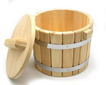 Деревянное ведро для риса с крышкой 7л, ХангириКо