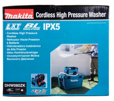 Аккумуляторная мойка высокого давления Makita DHW080ZK LXT, 18Вх2, 50 л, 800 Вт, без акб и ЗУ