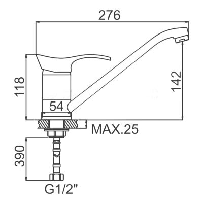 СМЕСИТЕЛЬ LEDEME L4901 ДЛЯ КУХНИ